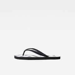 GSTAR RAW Dend II Print Logo Flip Flops