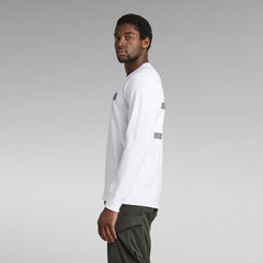 GSTAR RAW Lightweight Back Tape Sweater