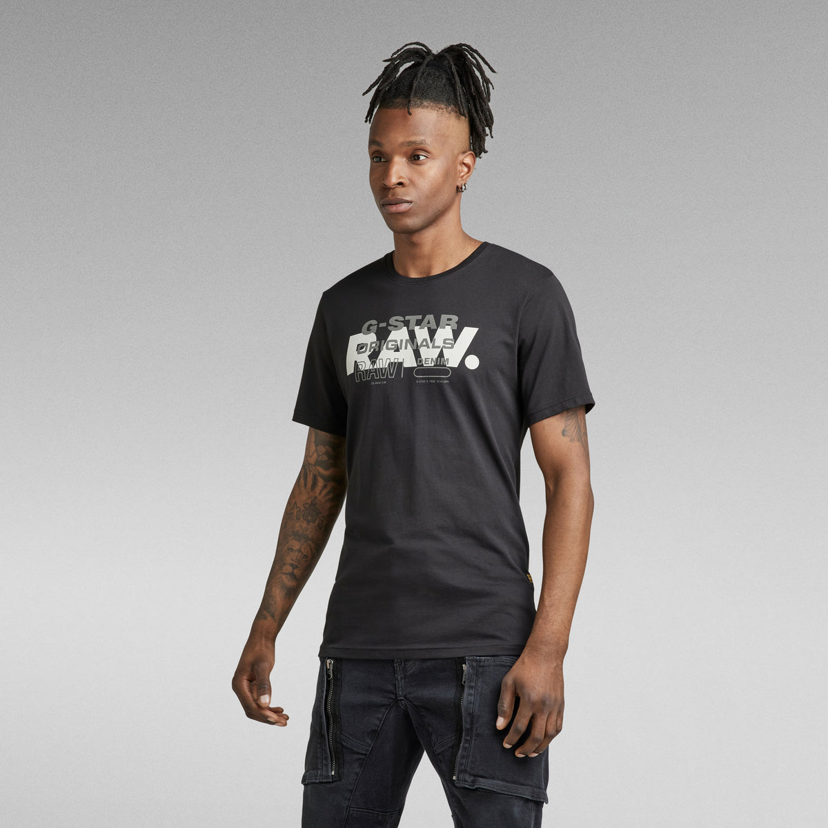 GSTAR RAW Originals Slim T-Shirt | Black