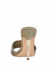 GUESS Mably Rhinestone Cage Strap Heels