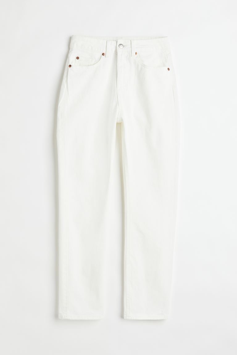 H&M Slim High Ankle Jeans - White