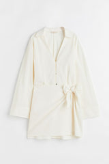 H&M Short Shirt Dress - Cream - Ladies