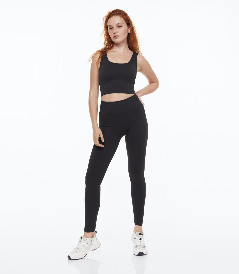 H&M Seamless Sports Leggings - Dark gray