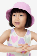 H&M Patterned Cotton Dress - Lilac/hearts - Kids