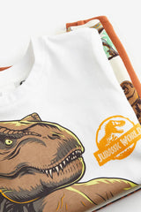 H&M 3-pack Printed T-shirts - Brown/Jurassic World