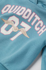 H&M Printed Hoodie - Light turquoise/Harry Potter