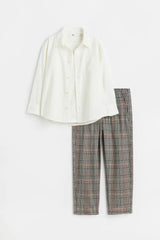 H&M 3-piece Set - White/checked