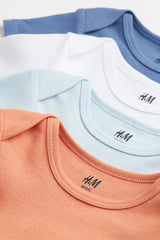 H&M 5-pack Cotton T-shirts - Blue/orange/white - Kids