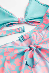 H&M 3-piece Bikini and Skirt Set - Turquoise/floral