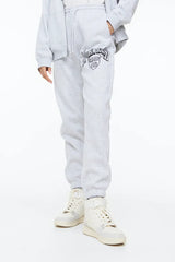 H&M Printed Joggers - Light gray melange/Harvard