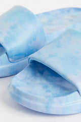 H&M Slides - Light blue/tie-dye