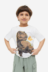 H&M 3-pack Printed T-shirts - Brown/Jurassic World