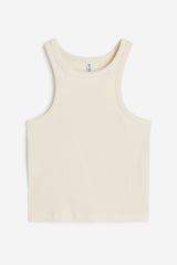 H&M Crop Tank Top - Light beige