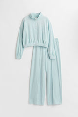 H&M 2-piece Velour Set - Light turquoise - Kids