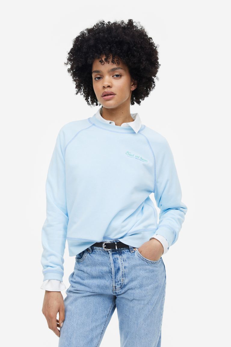 H&M Sweatshirt - Light blue