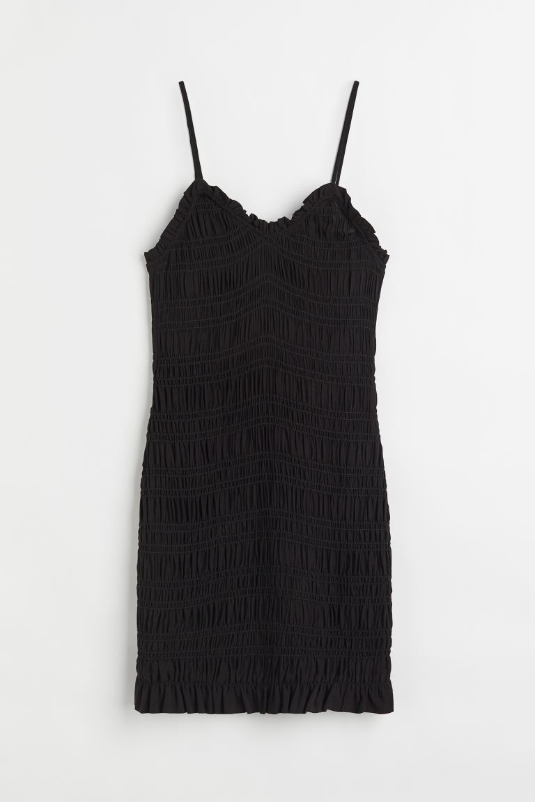 H&M Smocked Dress - Black - Ladies