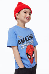 H&M 3-pack Printed T-shirts - Blue/Marvel Comics - Kids