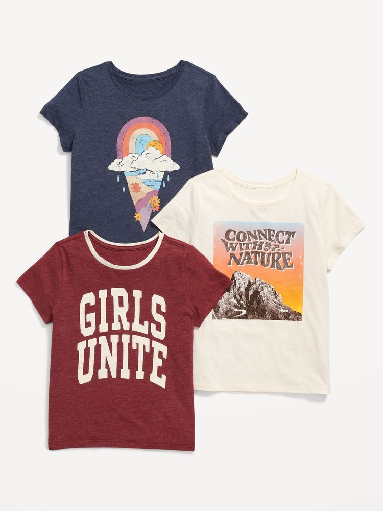 OLD NAVY Short-Sleeve Graphic T-Shirt 3-Pack for Girls