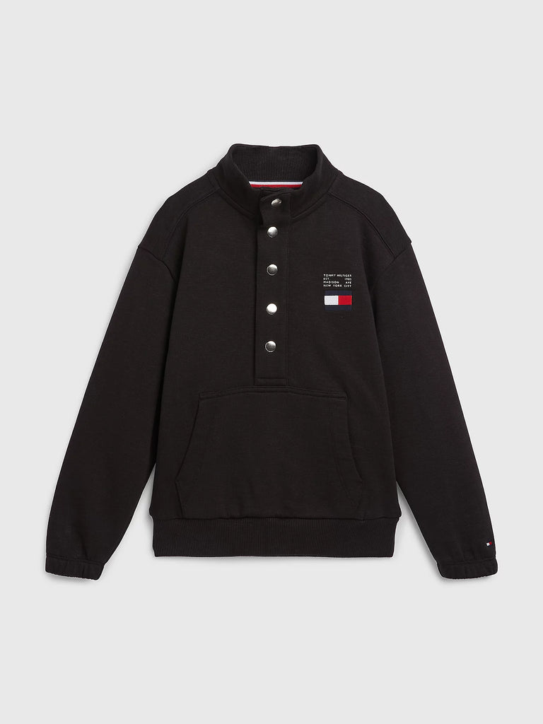 TOMMY HILFIGER Snap-Button High Neck Sweatshirt