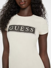 GUESS Steel Sequin and Rhinestone Tee