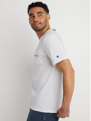 CHAMPION Tipped Collar Pocket Tee, Embroidered Script Logo