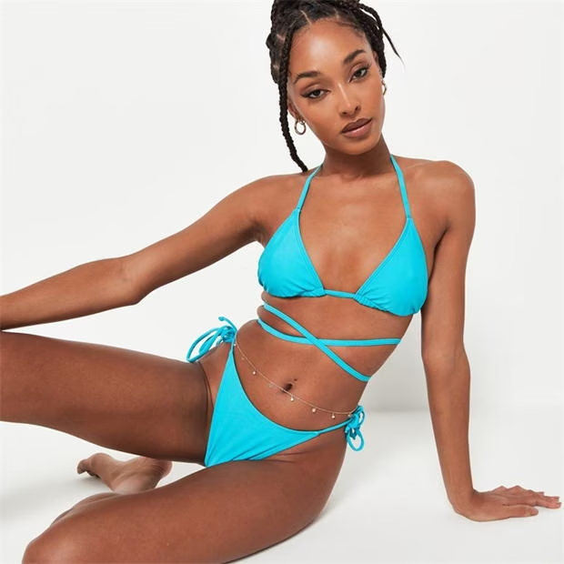 MISSGUIDED Triangle Wrap Around Swimsuit