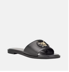 GUESS Magnify Faux-Leather Beach Slides