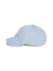 GUESS Denim Logo Print Baseball Hat