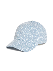 GUESS Denim Logo Print Baseball Hat