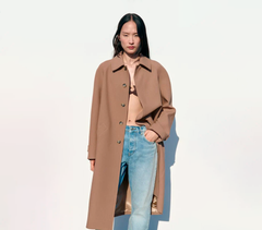 ZARA Long Pocket Coat - Champagne