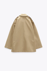 ZARA Water Repellent Pocket Overshirt - Taupe Brown