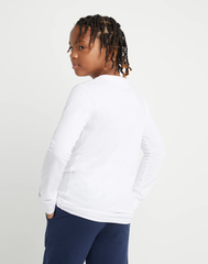 CHAMPION Big Kids' Long-Sleeve Tee, Classic Script