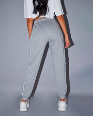 PRETTY LITTLE THING Tall Grey Double Side Stripe Jogger