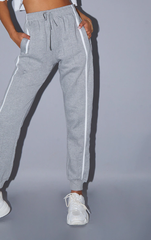 PRETTY LITTLE THING Tall Grey Double Side Stripe Jogger