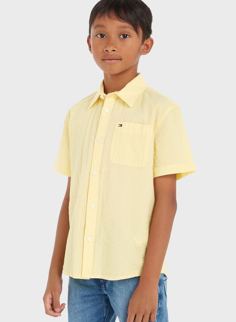 TOMMY HILFIGER Seersucker Short Sleeve Shirt