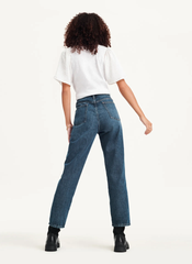 DKNY Jeans Broome Straight Leg High Rise Rolled Cuff Cropped Denim Jeans