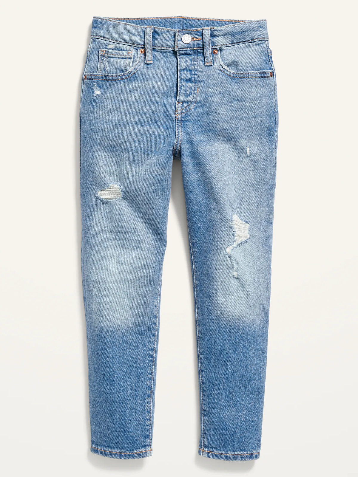 OLD NAVY High-Waisted Button-Fly O.G. Straight Ripped Jeans for Girls