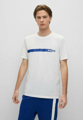 HUGO BOSS Cotton jersey t-shirt with logo artwork