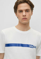 HUGO BOSS Cotton jersey t-shirt with logo artwork