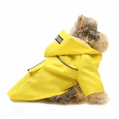 BAXTERBOO Pawpatu Hooded Reflective Dog Raincoat