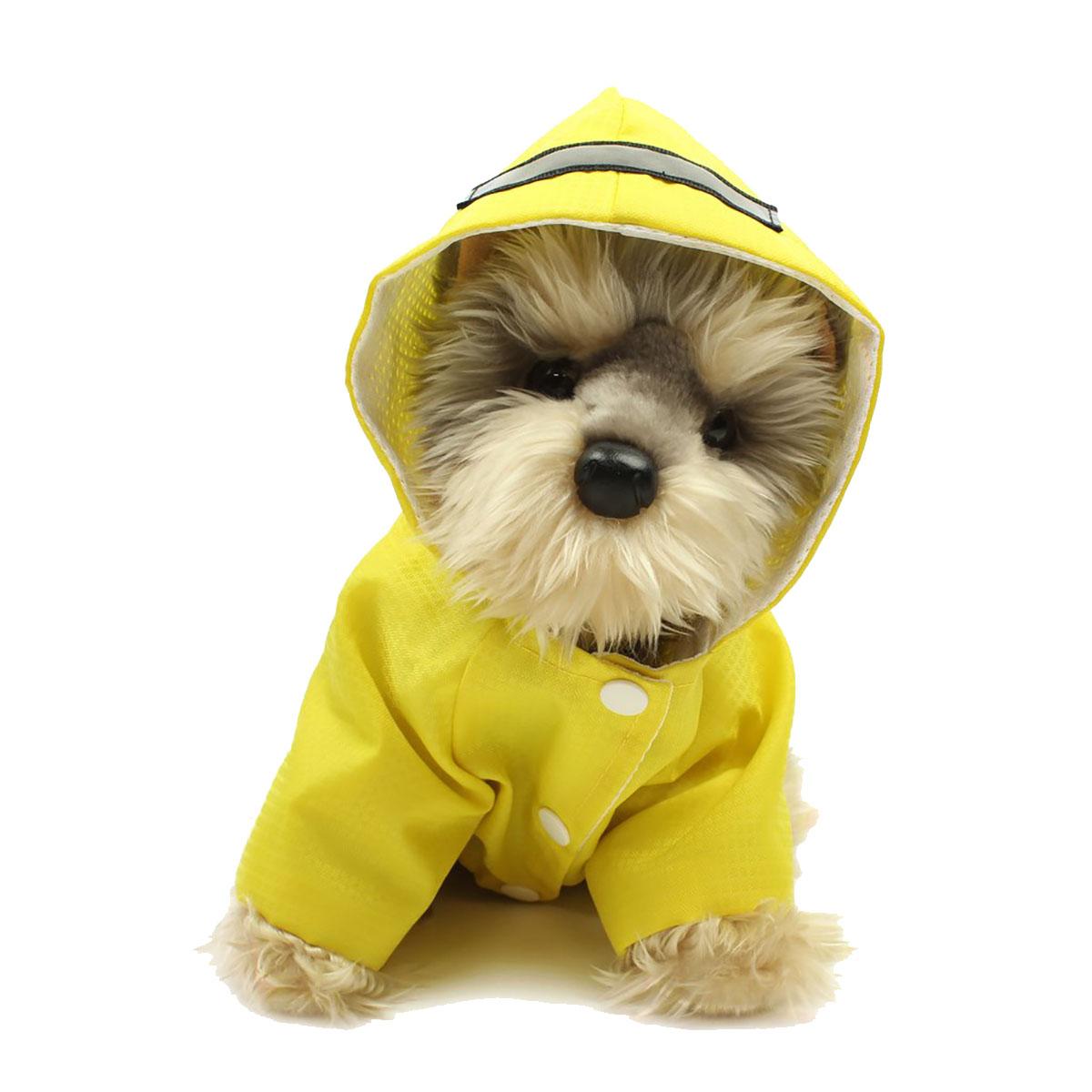 BAXTERBOO Pawpatu Hooded Reflective Dog Raincoat