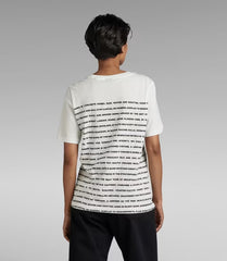 G-STAR Stripe Text T-Shirt | White