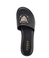 GUESS Magnify Faux-Leather Beach Slides