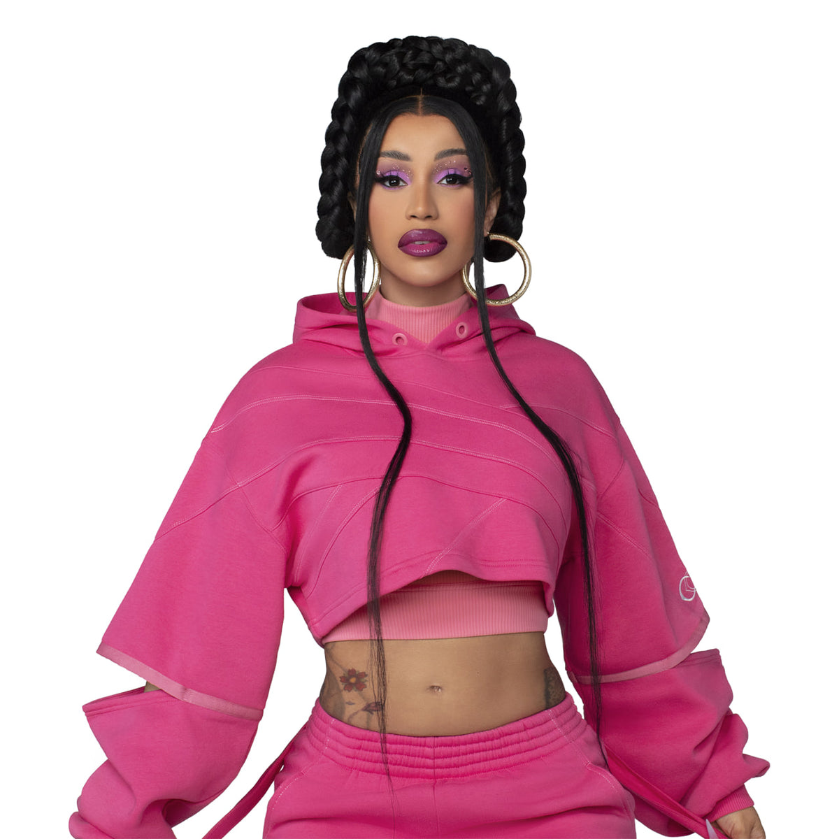 REEBOK X CARDI B Knit Sweatshirt And Pants