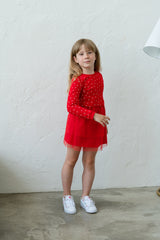 CARTER`S Heart Long-Sleeve Tulle Dress