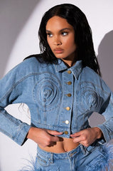 AKIRA CROP JEAN JACKET