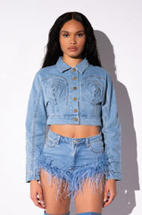 AKIRA CROP JEAN JACKET