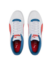 PUMA Men's Rebound Joy Low White/Burnt Red/Lake Blue Sneakers