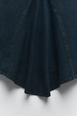 ZARA Zw The Denim Skirt - Ink blue