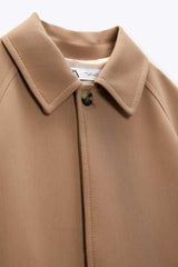 ZARA Long Pocket Coat - Champagne